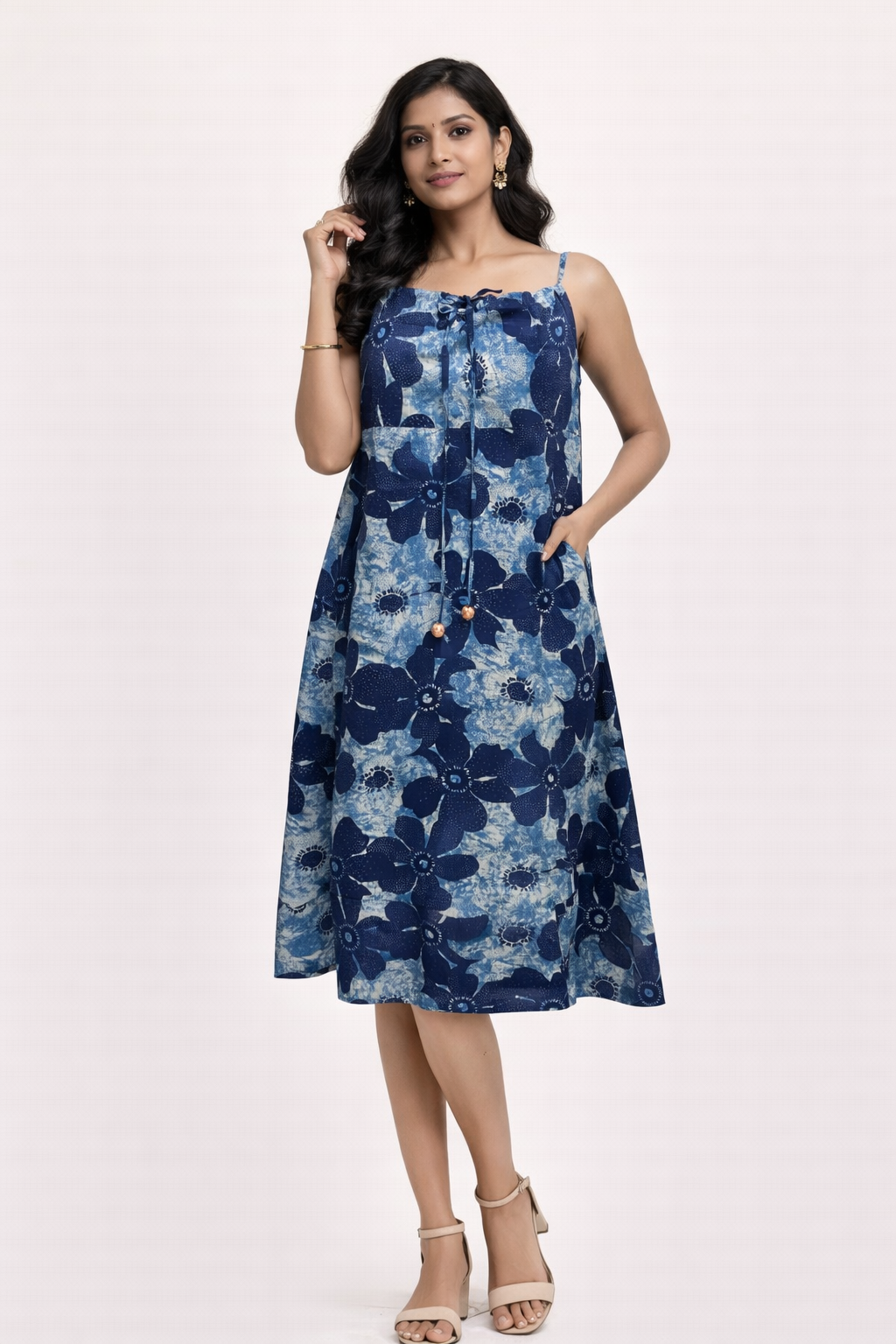 Indigo spegati dress