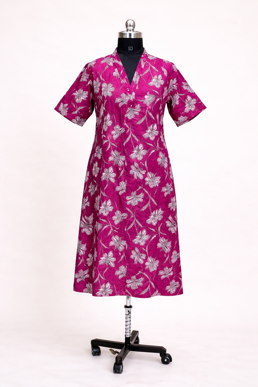 Hibiscus Printed cotton dress