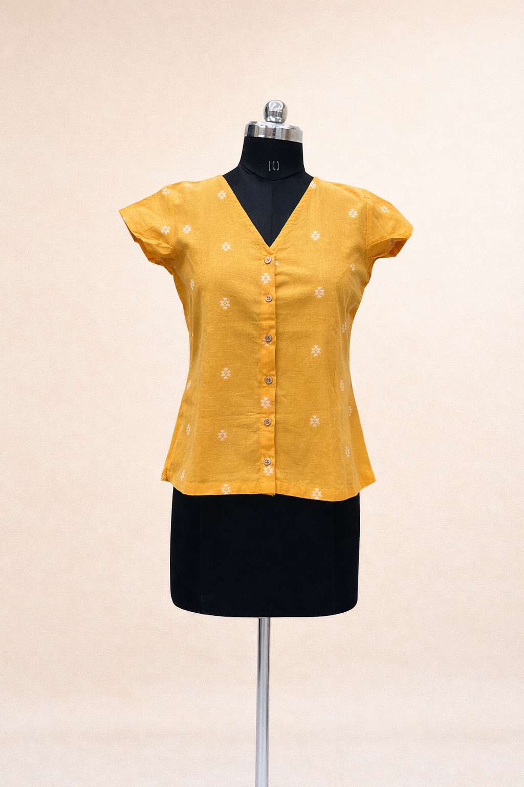 Jacquard cotton tops