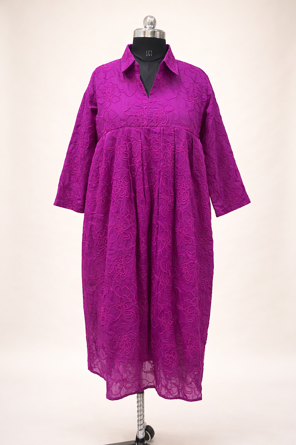 Self embroidered dress